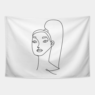 portrait  lineart Tapestry