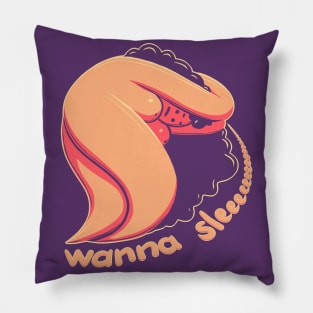 wanna sleee Pillow