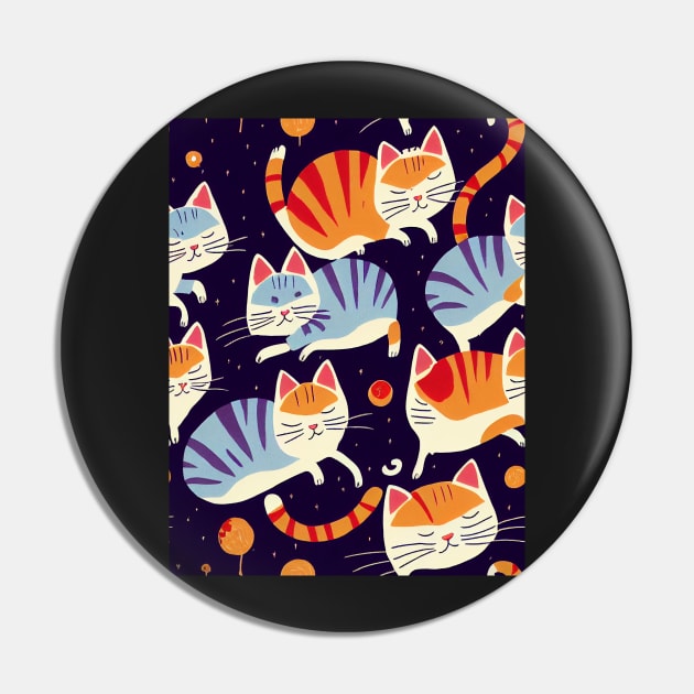 Colorful Cats. Perfect gift for Cats Lovers or for National Cat Day, #18 Pin by Endless-Designs