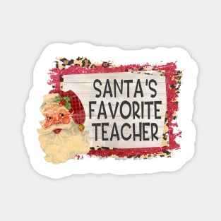 Santa's Favorite Teacher Magnet