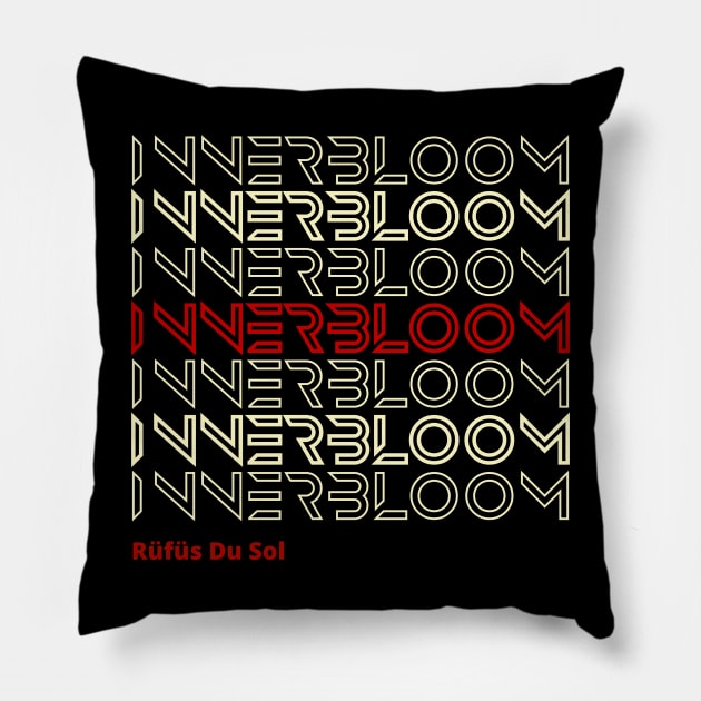 Innerbloom - Rufus Du Sol - Techno Merch Pillow by THE RAVERSBRAND