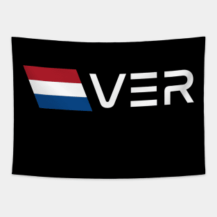 Max Verstappen With Dutch Flag - F1 2023 Tapestry