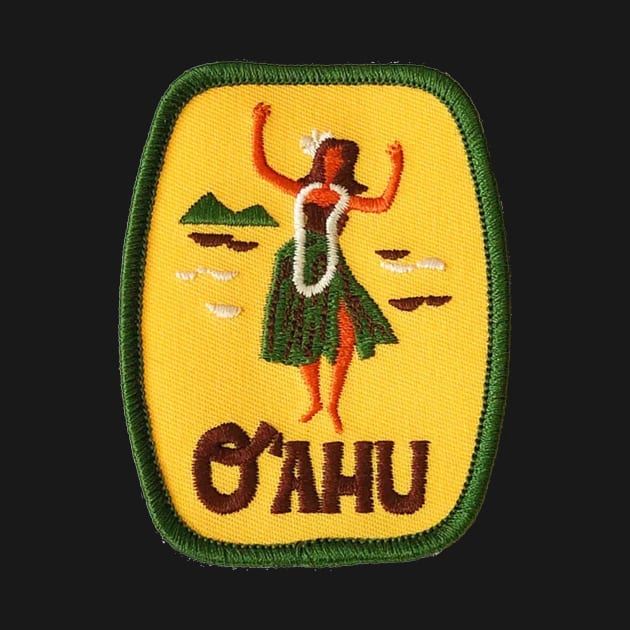 Hula Girl Oahu Patch by HaleiwaNorthShoreSign