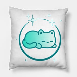 Cute Cat Kitten Kitty in Space Galaxy Pillow