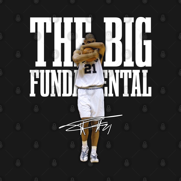 Tim Duncan The Big Fundamental Basketball Signature Vintage Retro 80s 90s Bootleg Rap Style by CarDE