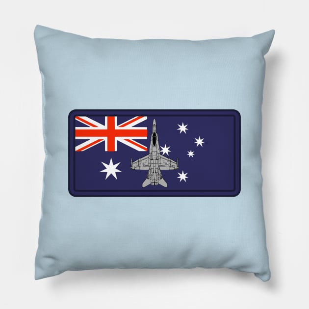 F/A-18 Hornet Australian Air Force Patch Pillow by TCP