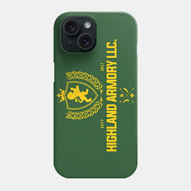 Highland Armory Yellow Phone Case by gijimbo83