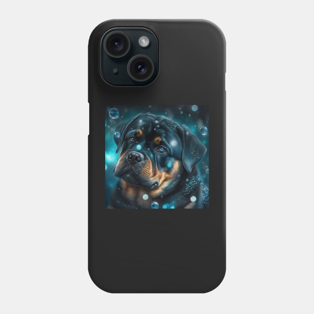 Rottweiler Bubbly Phone Case by Enchanted Reverie