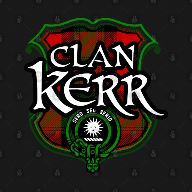 Clan Kerr Surname Scottish Clan Tartan Crest Badge by Celtic Folk