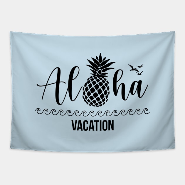 Aloha and pineapple Tapestry by My Happy-Design