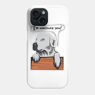 Funny Dog Golden Retriever Puppy I'm Watching You Phone Case