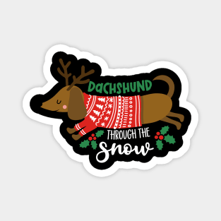 Dachshund through the snow Magnet