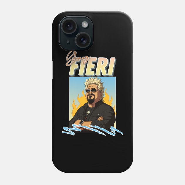 Guy Fieri Tribute Aesthetic 90s Style Fanart Phone Case by DankFutura