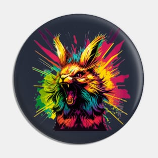 Rabid Rabbit - Roaring with RAGE Pin