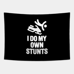 I do my own stunts - snowmobile Tapestry