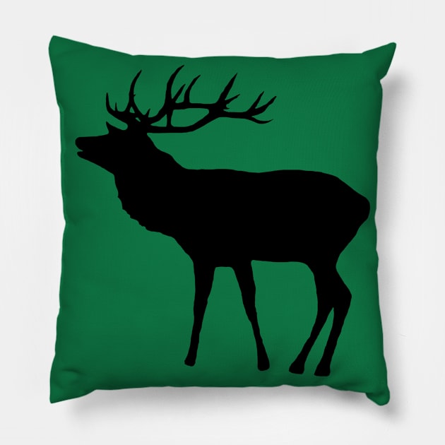 deer, stag, animal, antler, hunting Pillow by rh_naturestyles