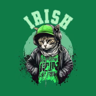 Cat Irish Saint Patrick's Day Ireland T-Shirt