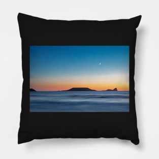 Worms Head, Rhossili Bay with the moon Pillow