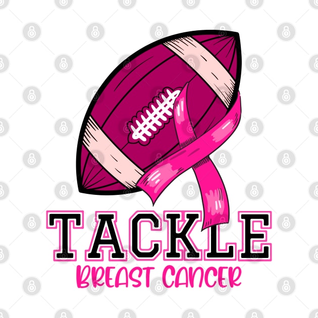 Tackle Breast Cancer Shirts Fighting American Football Women by Gendon Design