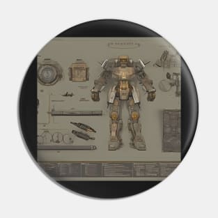 Mech Tech Series #6 - AI Generated Concept Character - Pin