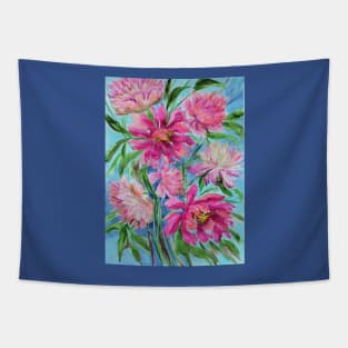 Magenta Watercolor Painting Tapestry