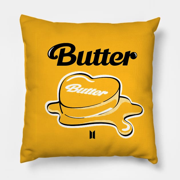 BTS  - Butter art Pillow by mikevidalart