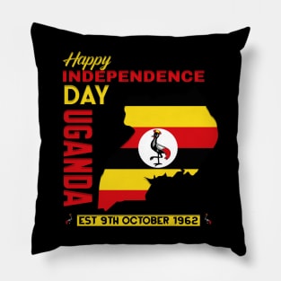 Happy Independence Day Uganda, Ugandan Flag Pillow