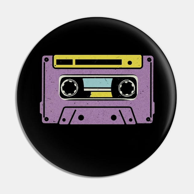 cassette Tape retro Pin by Aldrvnd