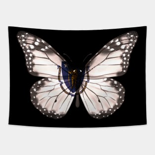 Massachusetts Flag Butterfly - Gift for Massachusettsan From Massachusetts MA Tapestry