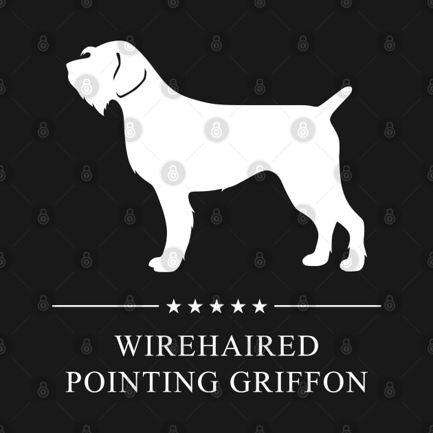 Wirehaired Pointing Griffon Dog White Silhouette by millersye