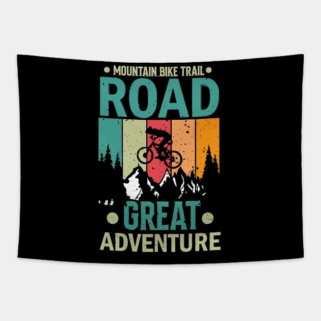 Mountain bike trail Tapestry by ArtBudda