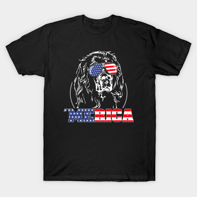 Proud Gordon Setter American Flag Merica dog - Gordon Setter Mom - T-Shirt