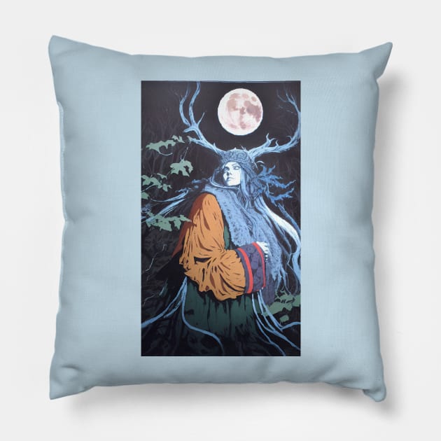 The Forest Witch Pillow by gromoslav