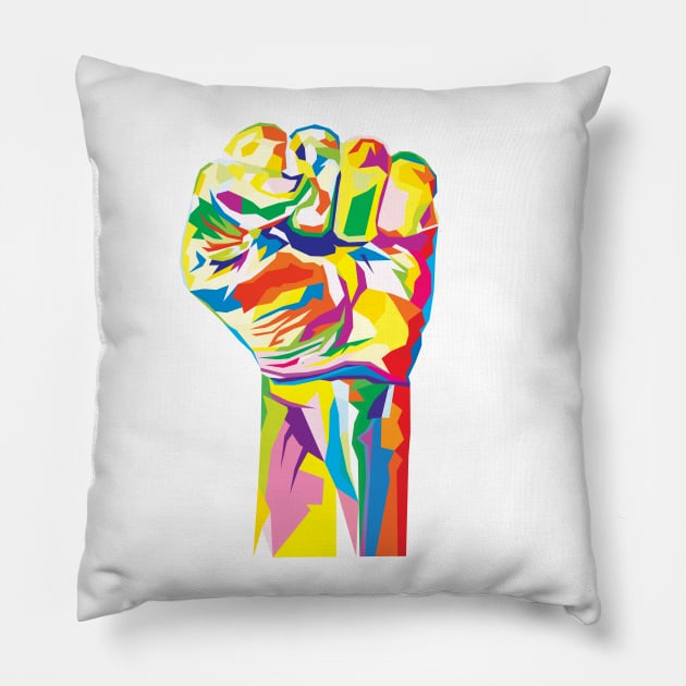 Left fist Pillow by HafizalFikree