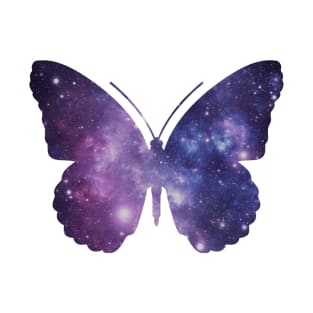 Purple Space Butterfly T-Shirt