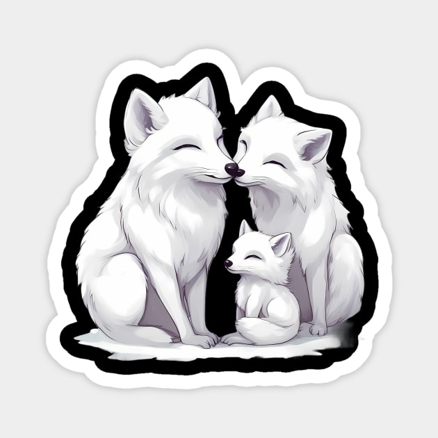 Arctic Wolf Family Magnet by animegirlnft