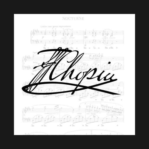 Frédéric Chopin's signature, with his Nocturne in C # minor. by Rosettemusicandguitar