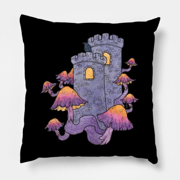 Mushroom Castle Pillow by Serpent's Sun