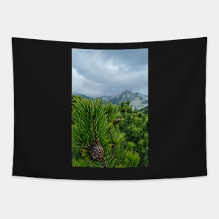 Mountain Pine Tree Scenery Tapestry