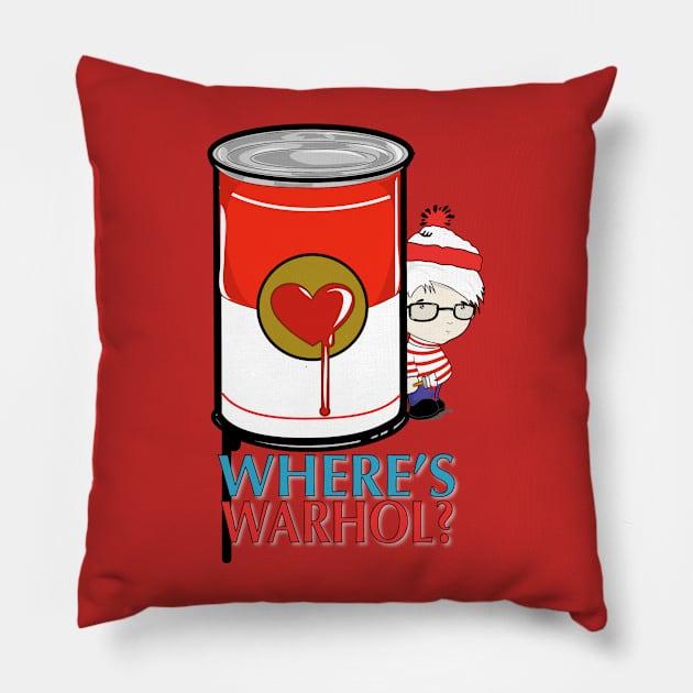 Wheres Warhol Pillow by juanmunizart