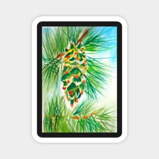 Christmas Pinecone Painting Magnet