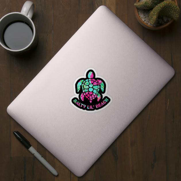 Turtle Salty Lil' Beach - Turtle Salty Lil Beach - Sticker