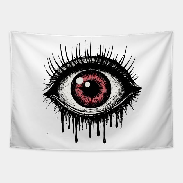 THE EYE HORROR Tapestry by Evgmerk