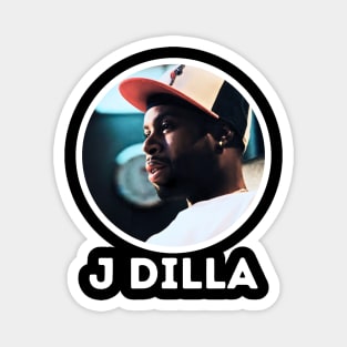 j dilla || white vintage Magnet