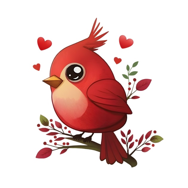 Lovey-Dovey Red Cardinal Yellow by Anicue