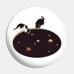 Cat in the pond universe Pin