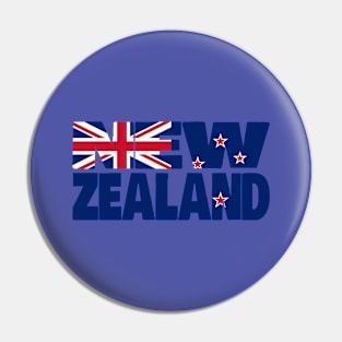 New Zealand flag stencil Pin