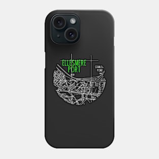 Ellesmere Port Map (White & Green) Phone Case