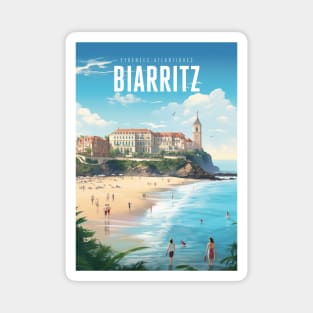 Affiche vintage - Biarritz - Pyrénées-Atlantiques Magnet