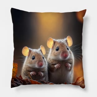 a Couple of cute mouses 0 Pillow